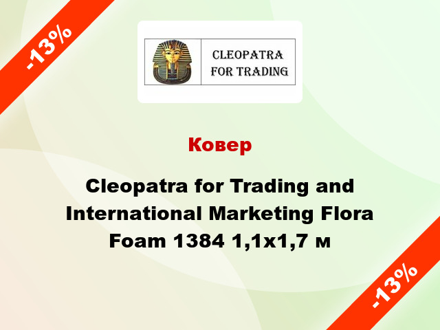 Ковер Cleopatra for Trading and International Marketing Flora Foam 1384 1,1x1,7 м