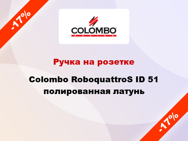 Ручка на розетке  Colombo RoboquattroS ID 51 полированная латунь