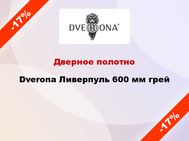 Дверное полотно Dverona Ливерпуль 600 мм грей