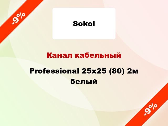 Канал кабельный Professional 25x25 (80) 2м белый