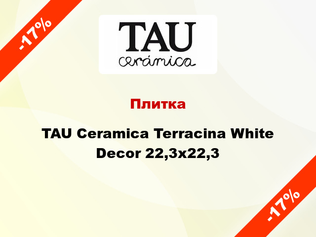 Плитка TAU Ceramica Terracina White Decor 22,3x22,3
