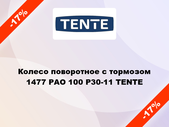 Колесо поворотное с тормозом 1477 РАО 100 Р30-11 TENTE