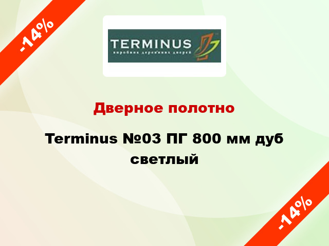 Дверное полотно Terminus №03 ПГ 800 мм дуб светлый