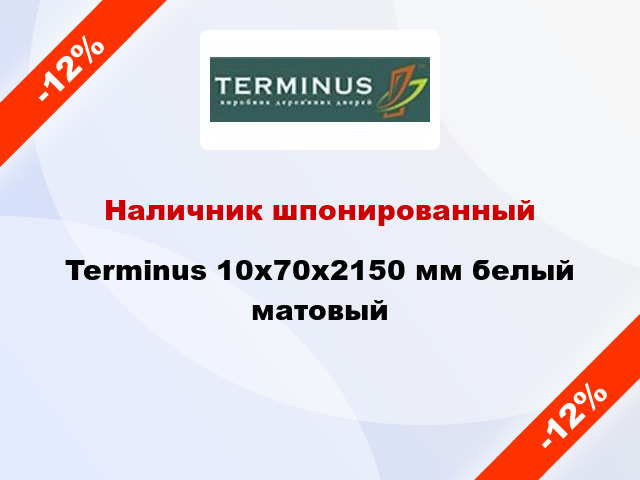 Наличник шпонированный Terminus 10х70х2150 мм белый матовый