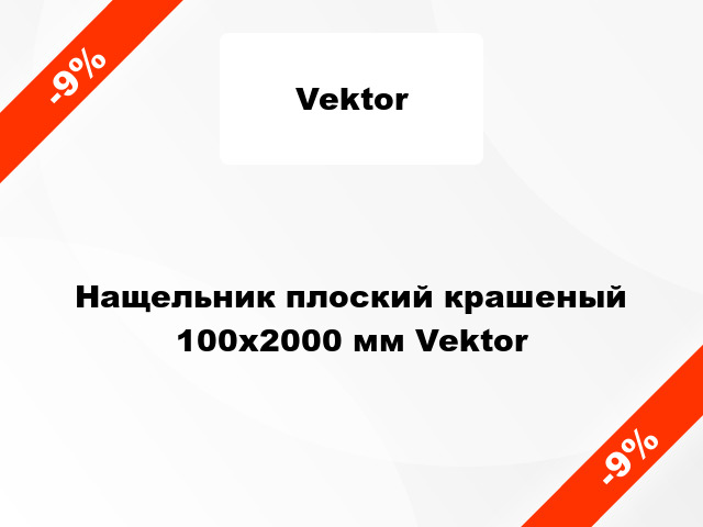 Нащельник плоский крашеный 100х2000 мм Vektor