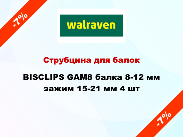 Струбцина для балок BISCLIPS GAM8 балка 8-12 мм зажим 15-21 мм 4 шт