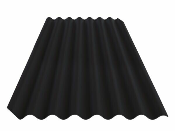 Фарбований безазбестовий 8 хвильовий лист чорний, коричневий кратно авто, 960 шт, ціна з доставкою Київ та область
