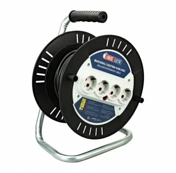 Подовжувач на котушці NEW 40м 3*1,5, 4-ри гн. з зазем. 16A 250V (310-040-101)