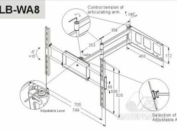 Кронштейн для ТВ 55", Светильник светодиодный точечный