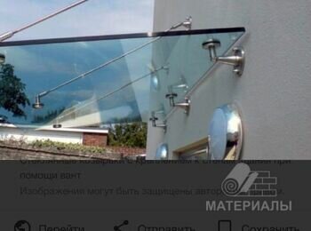 Козырек стеклянный изготовление и монтаж
