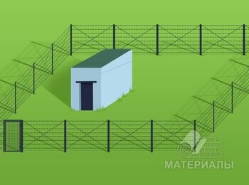 Дріт колючий двохосновний оцинкований, Стовпи бетонні висотою 2,